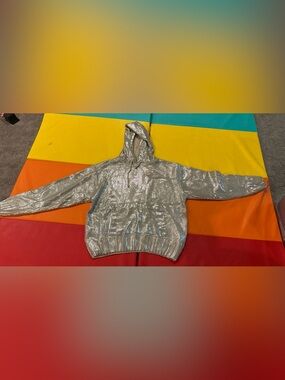 Silver Hoodie Sweater